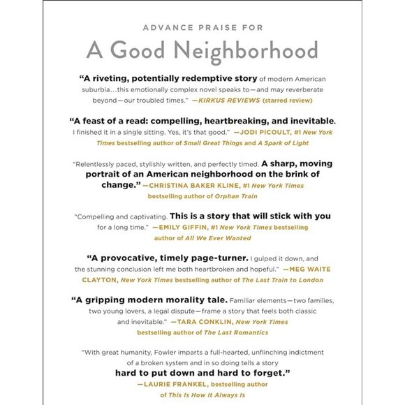 A Good Neighborhood by Therese Anne Fowler-BOTM- Brand New Copy- Never Opened! - Picture 7 of 16